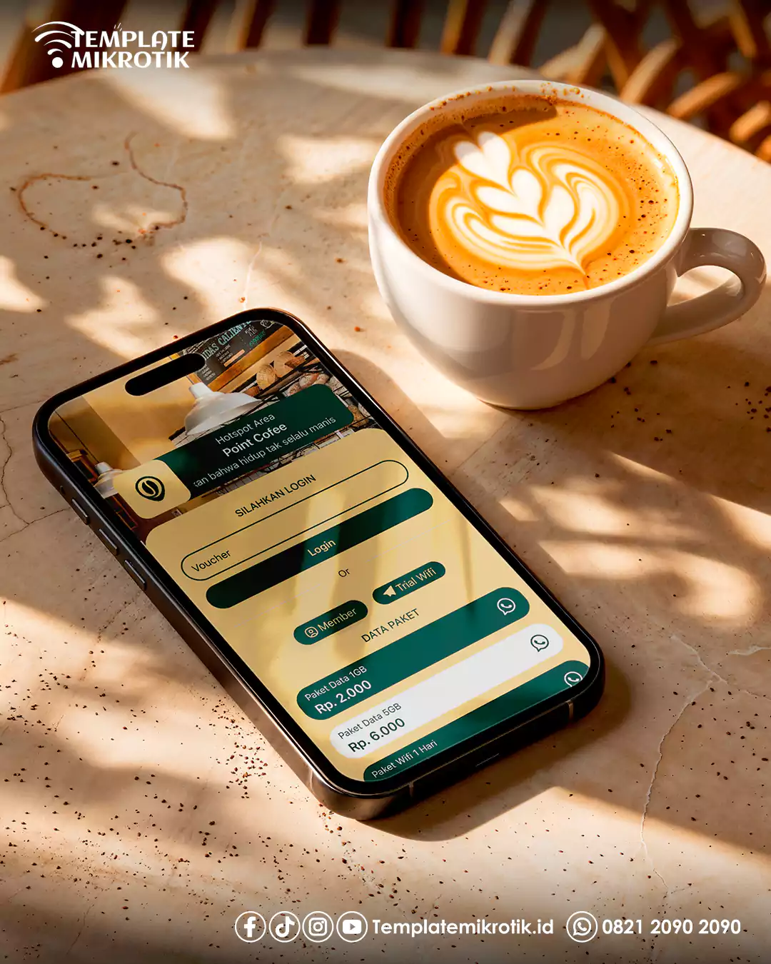 Template Login Page Mikrotik - Tema Kafe/Cafe/Restoran