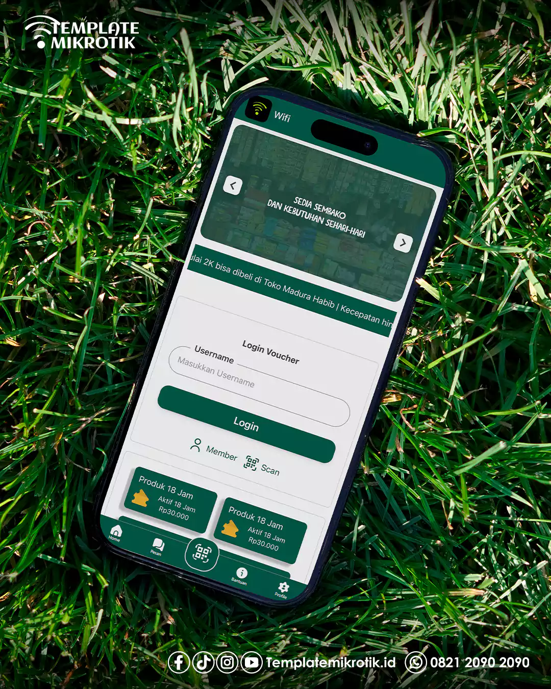 Template Login Page Mikrotik - Tema Green