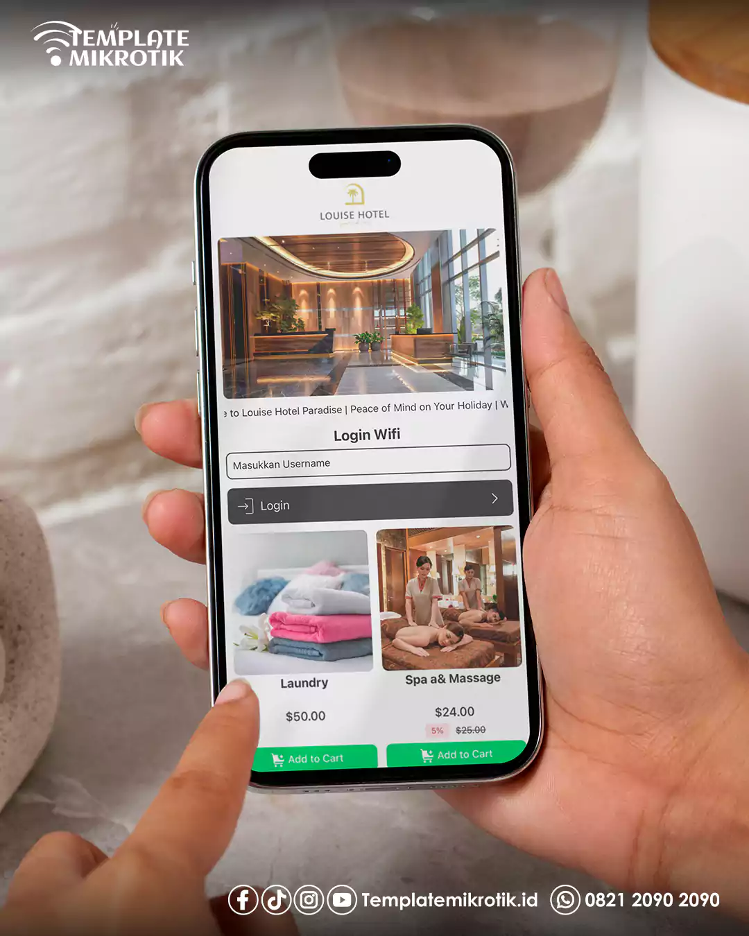 Template Login Page Mikrotik - Tema Hotel