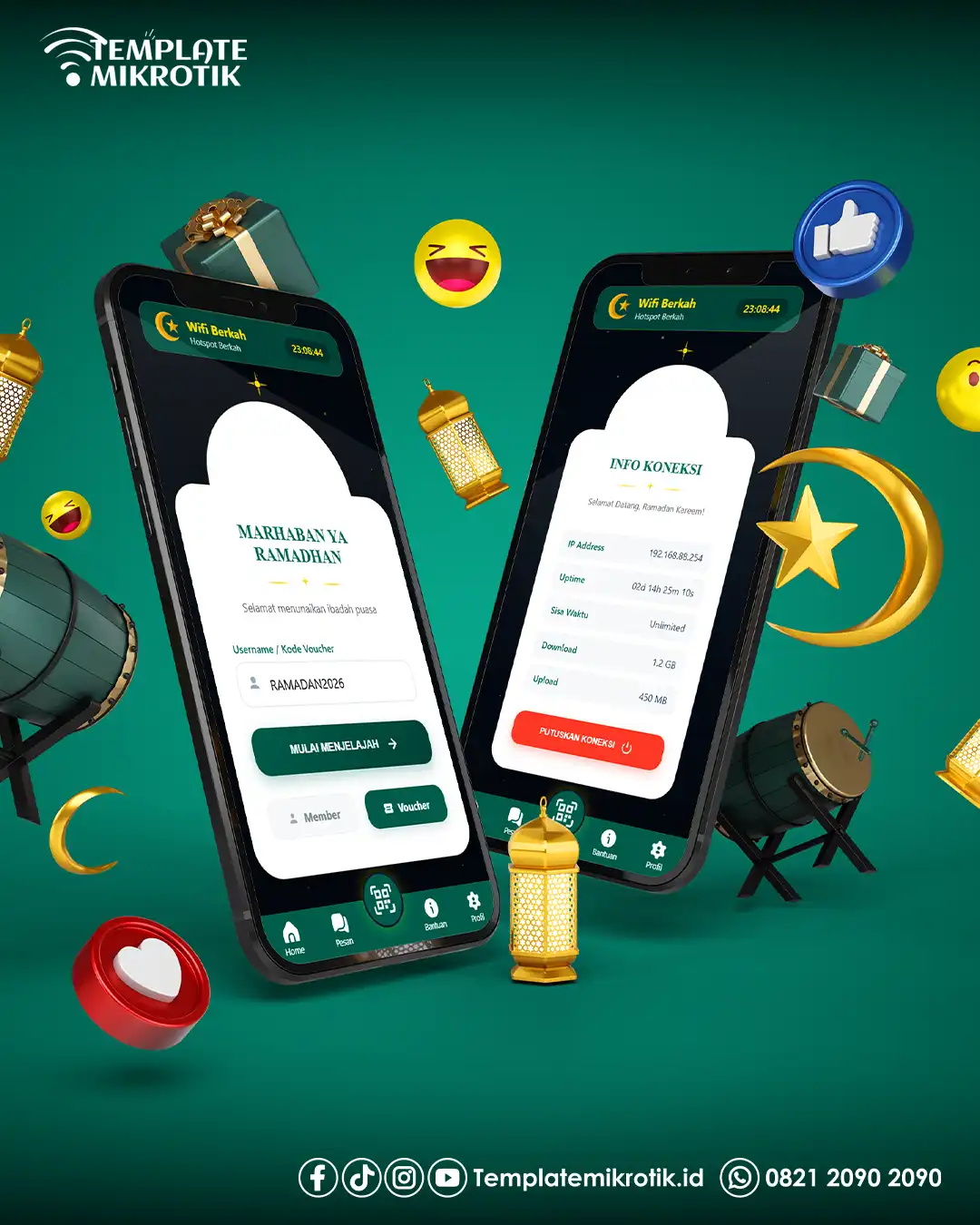 Template Login Page Mikrotik - Tema Ramadhan Karim